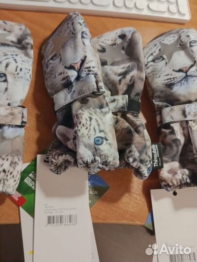 Molo igor snowy leopards варежки краги3-5 и 6-8лет