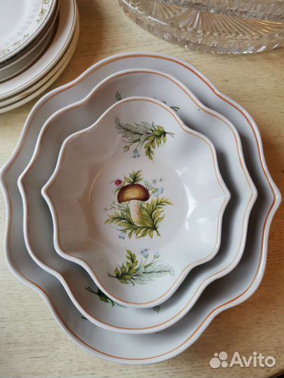 Посуда, тарелка, чайник, стекло, хрусталь винтаж