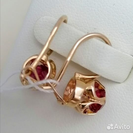 Серьги / 3,25г / Золото583 / корунд синтетический