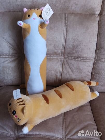 Котик лежачий - мягкая длинная игрушка