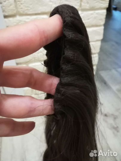 Волосы для наращивания хвост на резинке