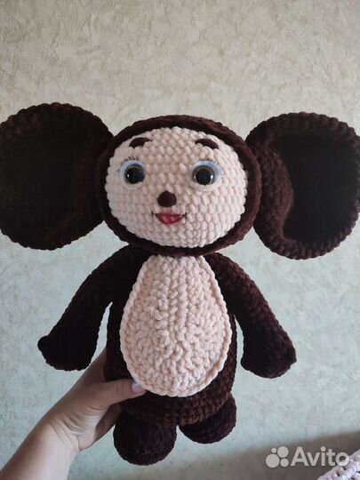 Мягкая игрушка чебурашка, ручная работа