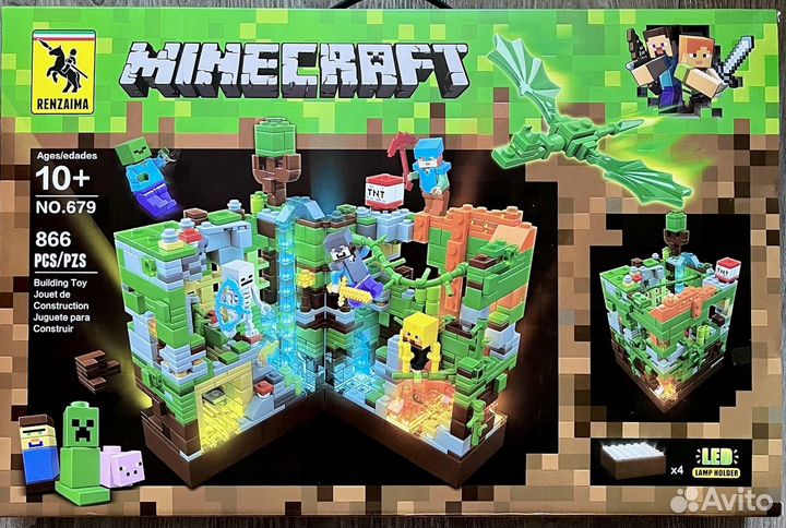 Конструктор майнкрафт 898 деталей