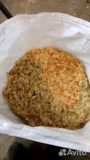 Опилки крупные березовые в мешках