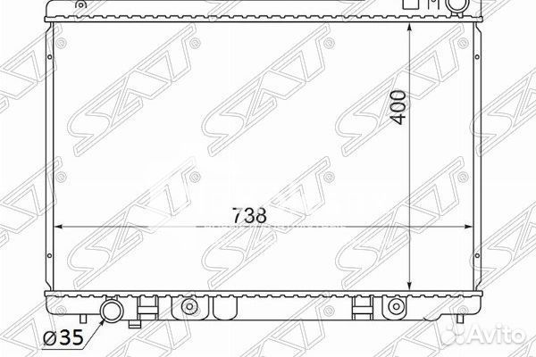 Радиатор nissan skyline V35 04/stagea M35 04/infin