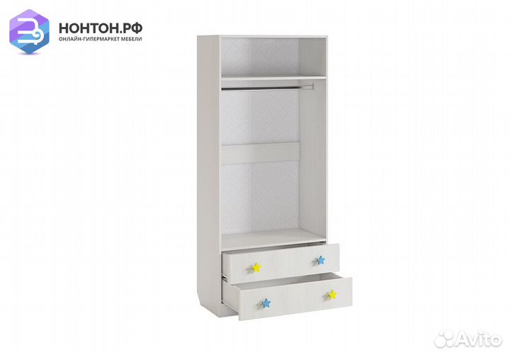 Шкаф двухстворчатый Чудо белый рамух