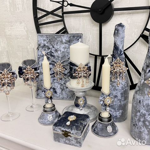 Свадебный набор: бокалы, свечи, книга и др