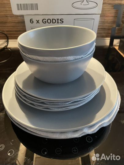 Посуда IKEA тарелки набор