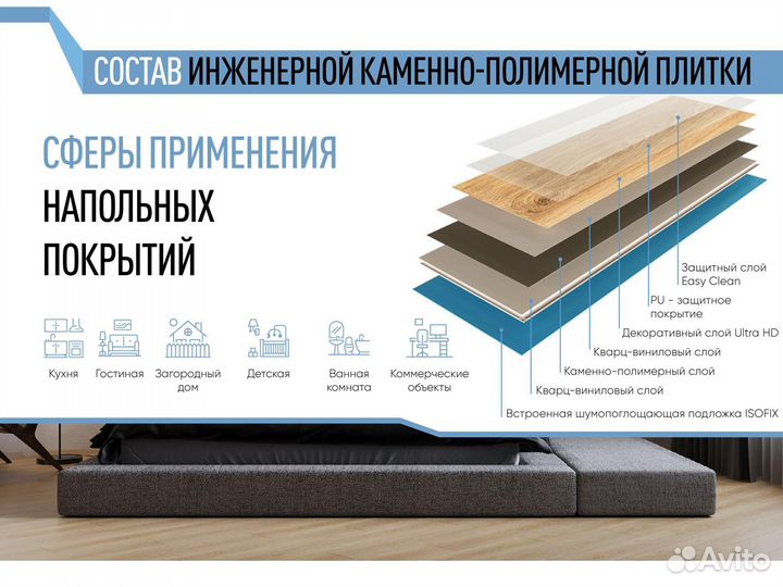 Кварцвиниловая плитка 1008-08 ABA Flosi