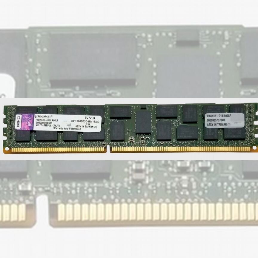 [KVR1600D3D4R11S/8G] Оперативная Память Kingston Ddr Kvr1600d3d4r11s/8g