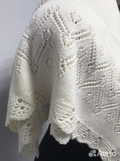 Плед детский вязаный ручная работа новый