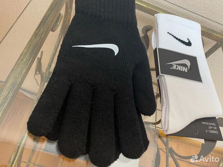 Набор Шапка и перчатки найк