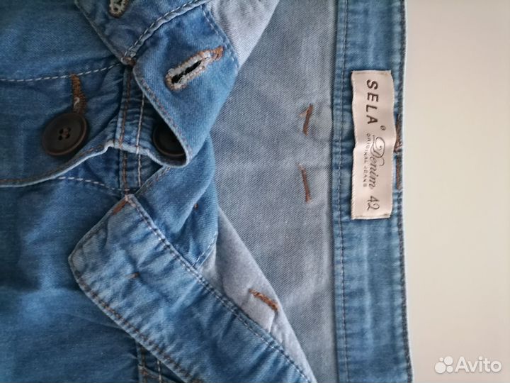 Джинсовая мини-юбка, 42 р