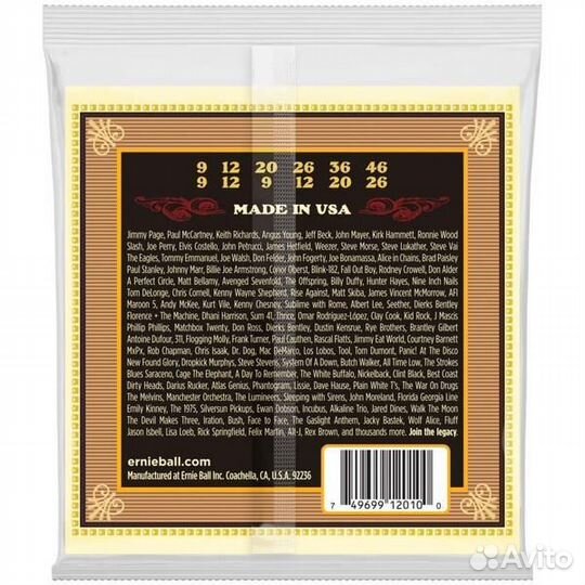 Струны для акустической гитары Ernie Ball 2010