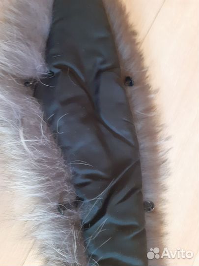 Меховой воротник чернобурка