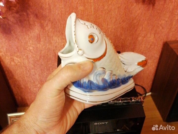 Статуэтка фарфор салфетница рыбка