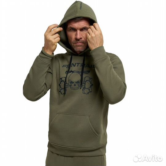62510Худи Finntrail ATV skull 6807 хаки