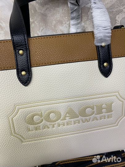 Сумка тоут Coach Tote Field кожаная