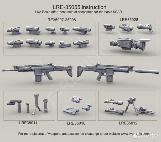 Дополнение к моделям Live Resin LRE35055 1/35