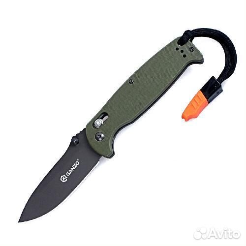 Нож Ganzo G7413-WS зеленый, G7413-GR-WS