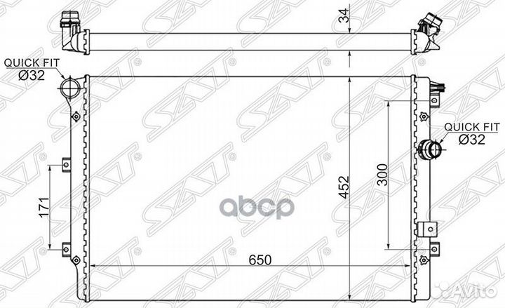Радиатор Volkswagen Tiguan 06-17 / seat Alhambr