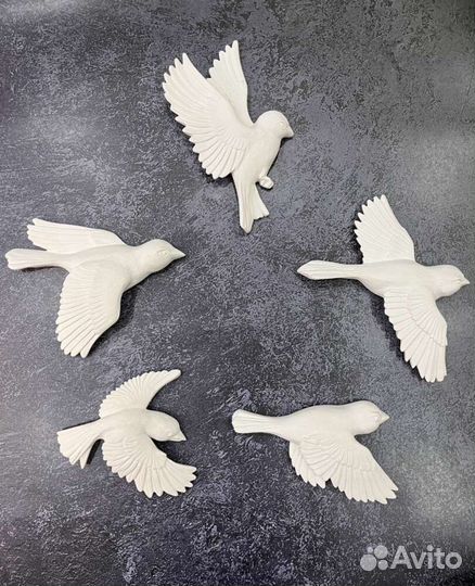 Птицы гипсовые на стену