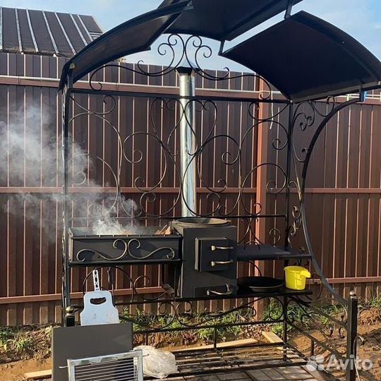Мангал с крышей