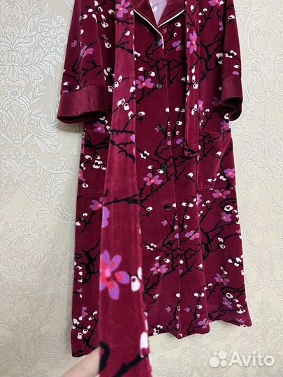 Халат женский для дома велюровый