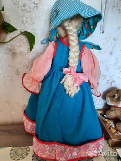 Кукла ссср,опилочная,паричковая Настенька