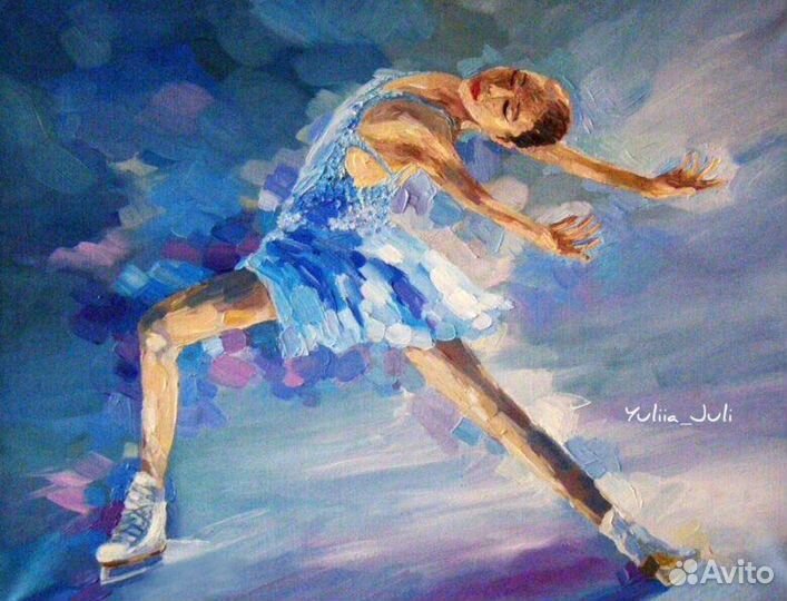 Картина маслом Фигуристка Спорт