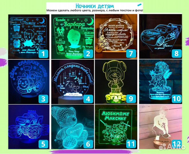 Детский ночник на подарок ребенку