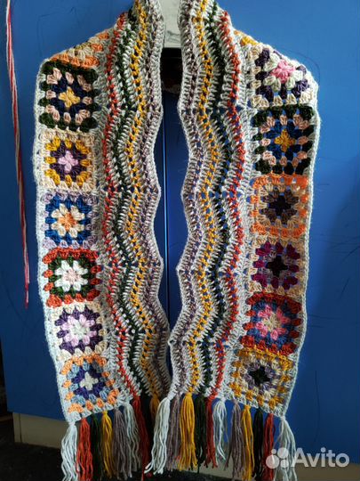 Шарф вязаный тёплый 
