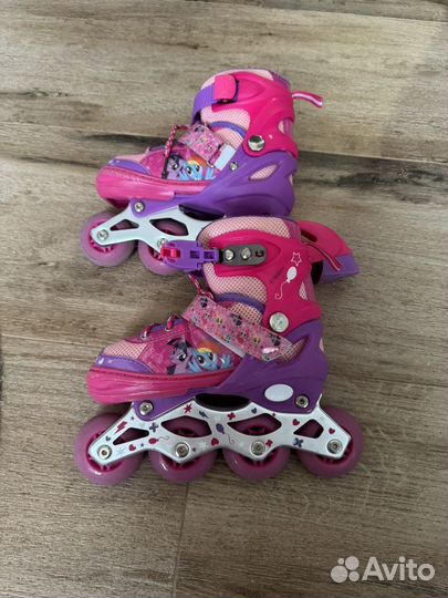 Ролики детские для девочек 31-34 размео