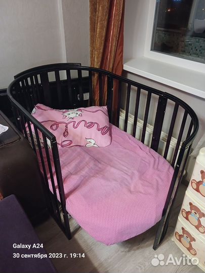 Детская кровать трансформер круглая