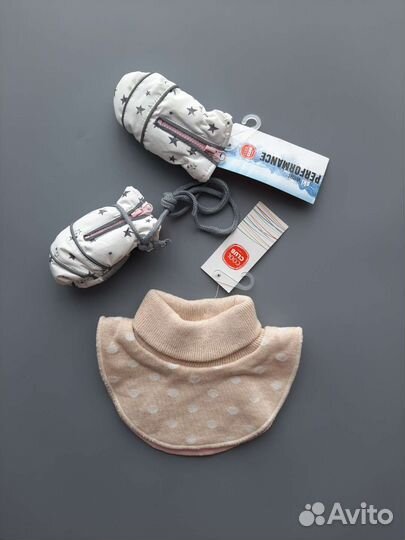 Варежки+манишка 56 68