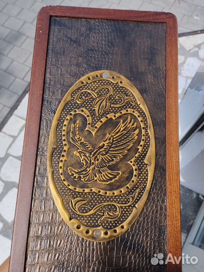 Нарды ручной работы дерево кожа Парусник Орёл