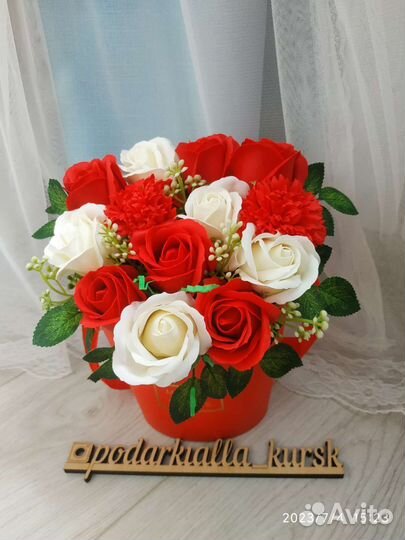 Букет из мыльных роз