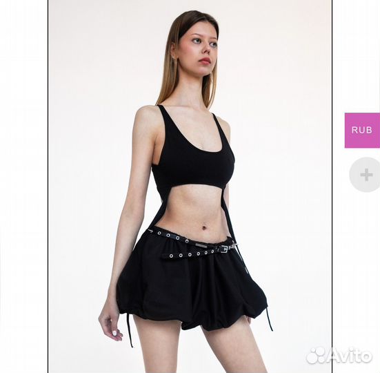 Юбка emoutburst bubble mini skirt y2k