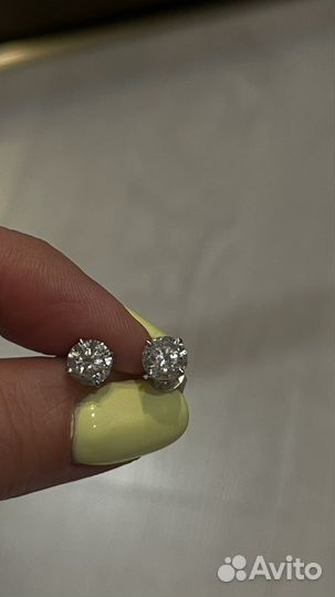 Пусеты с бриллиантами 1,67ct