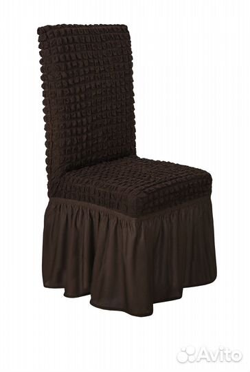 Чехол на стул со спинкой универсальный, Шоколадный
