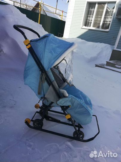 Детские санки коляска бу