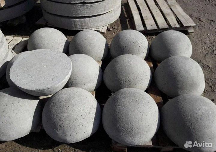 Ограничители, столбики и полусферы из бетона