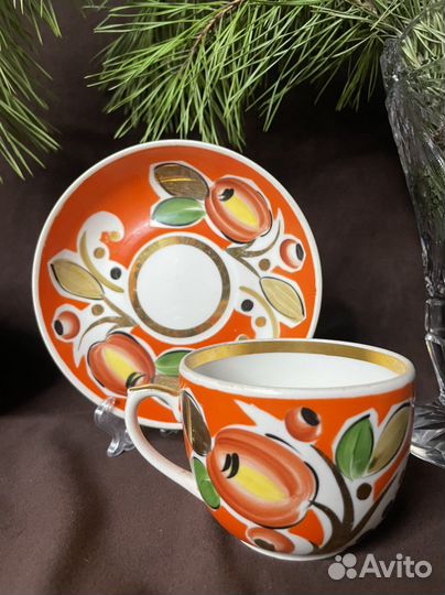 Редкий чайный сервиз Вербилки 60-егг