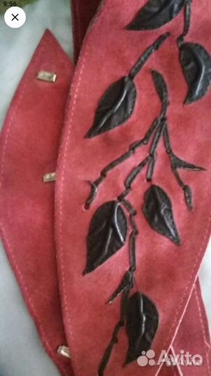 Пояс ремень замша