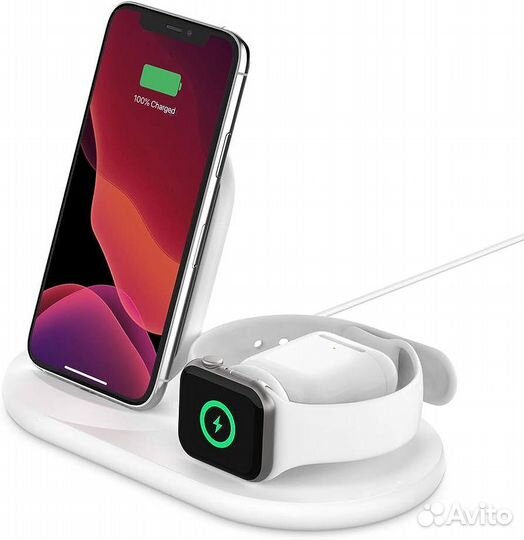 Беспроводная зарядка Belkin 3 в 1 для Apple