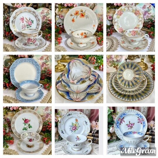 Чайные тройки Винтаж Европа