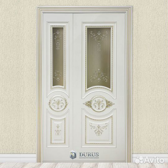 Двери двойные со стеклом