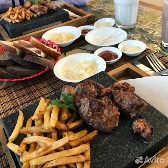 Вулканический камень для жарки мяса, рыбы и овощей