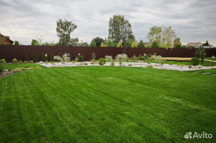 Рулонный газон под ключ