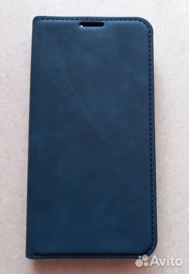 Чехол на телефон ZTE синий, по ощущению как бархат